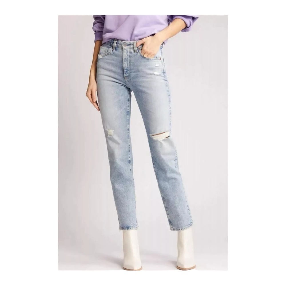 AG Saige High-Rise Straight Jeans Contour 360 NWT